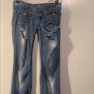 Super sexy angels holey jeans